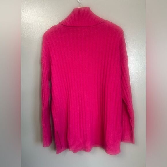 4/$25 Fashion Nova sweater topango fuchsia ribbed turtleneck  casual office - Picture 4 of 6